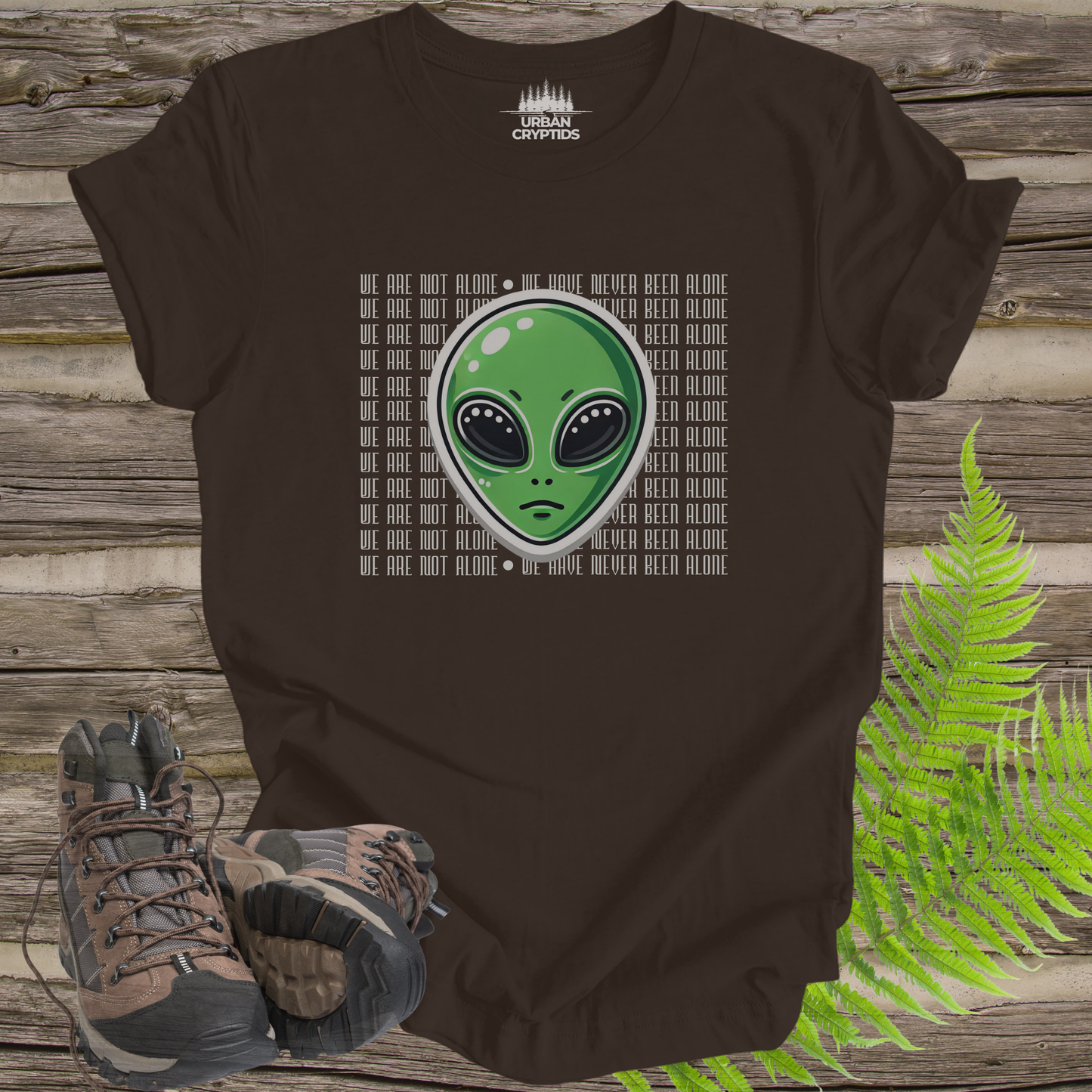 We Are Not Alone Alien T-Shirt | UFO & ET Graphic Tee | Sci-Fi Unisex Shirt