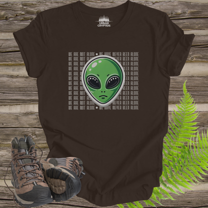 We Are Not Alone Alien T-Shirt | UFO & ET Graphic Tee | Sci-Fi Unisex Shirt