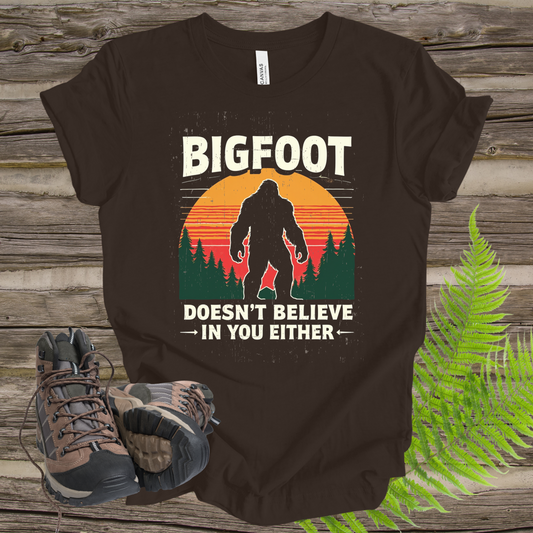 Bigfoot Unisex Tee - 'Doesn't Believe in You Either'