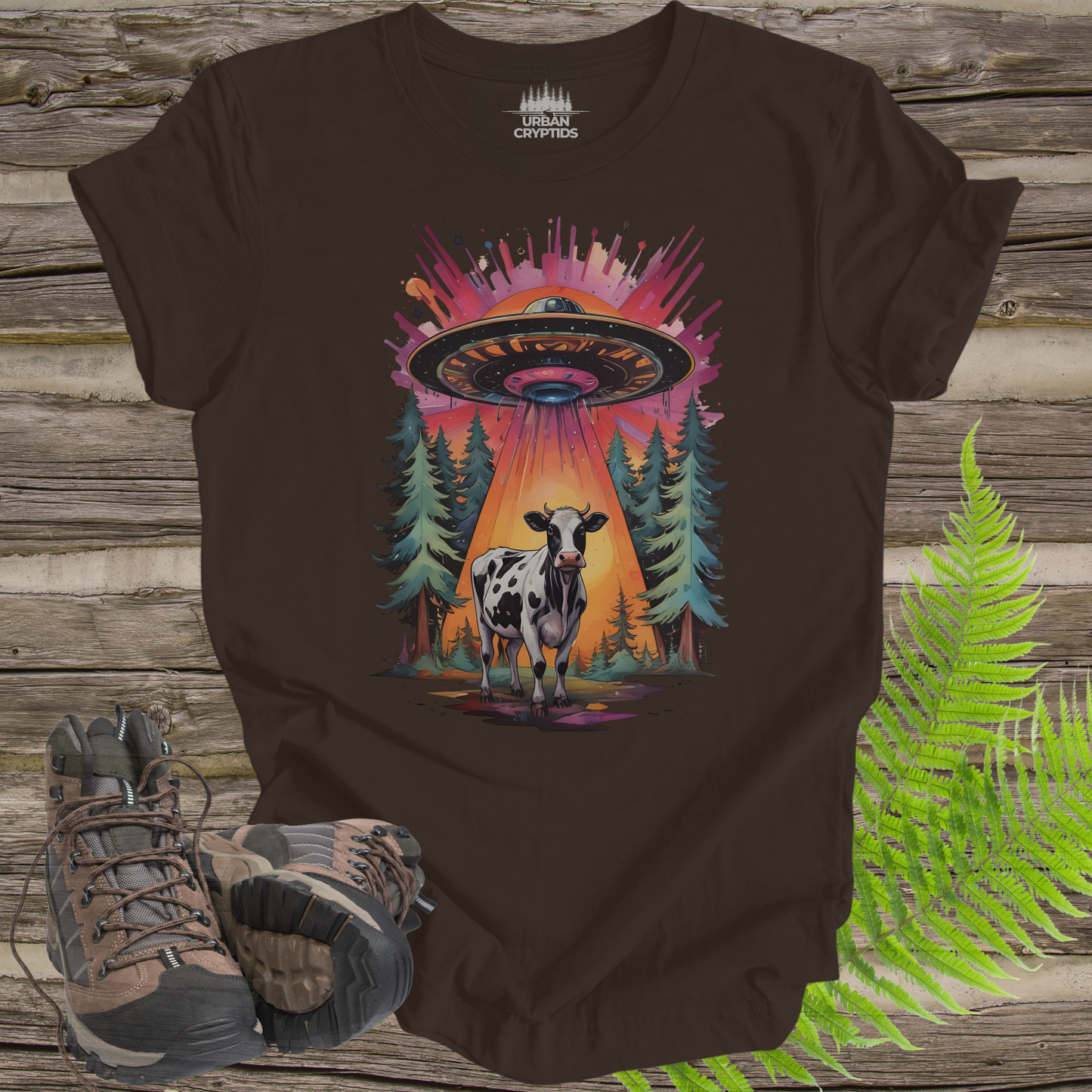 Close Encounter of the Herd Kind - Alien Cow Abduction T-Shirt