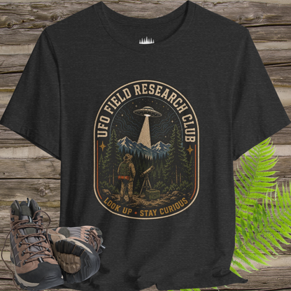 UFO Field Research Club T-Shirt – Vintage Alien Skywatcher Tee