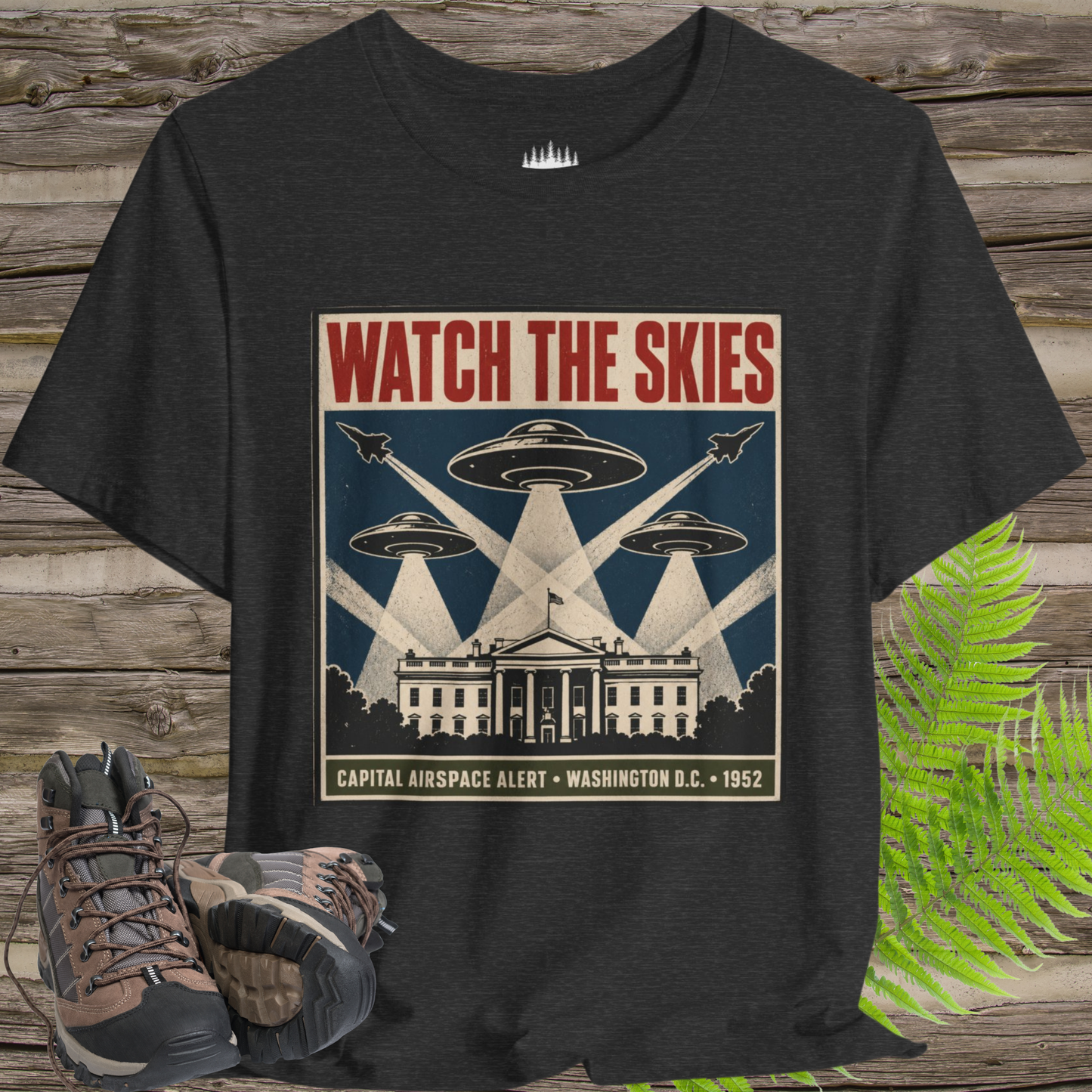 Watch the Skies UFO T-Shirt – 1952 Washington Airspace Alert