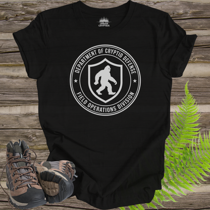 Department of Cryptid Defense T-Shirt | Bigfoot Field Operations Division Graphic Tee