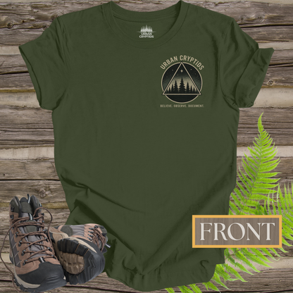 Ozark Howler Arkansas Expeditions T-Shirt | Ozark Mountains Cryptid Back Print Tee