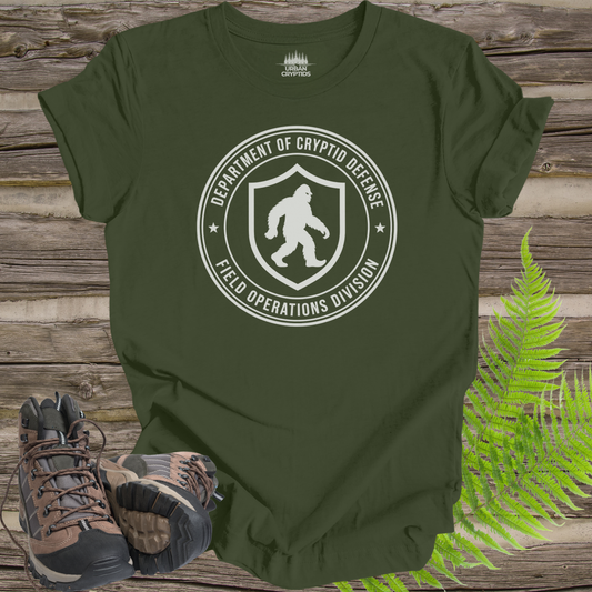 Department of Cryptid Defense T-Shirt | Bigfoot Field Operations Division Graphic Tee