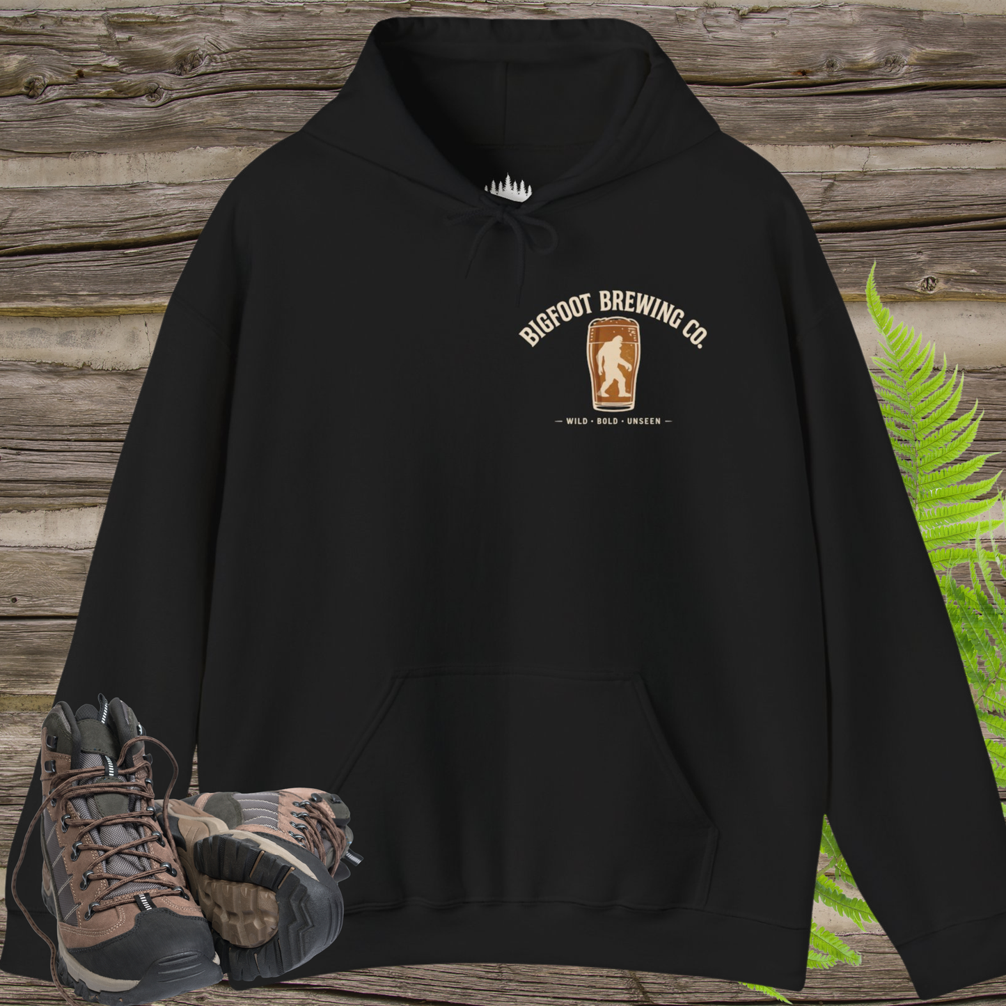 Bigfoot Brewing Co. Heavy Blend Hoodie | Pacific Northwest Craft Beer Cryptid Sweatshirt
