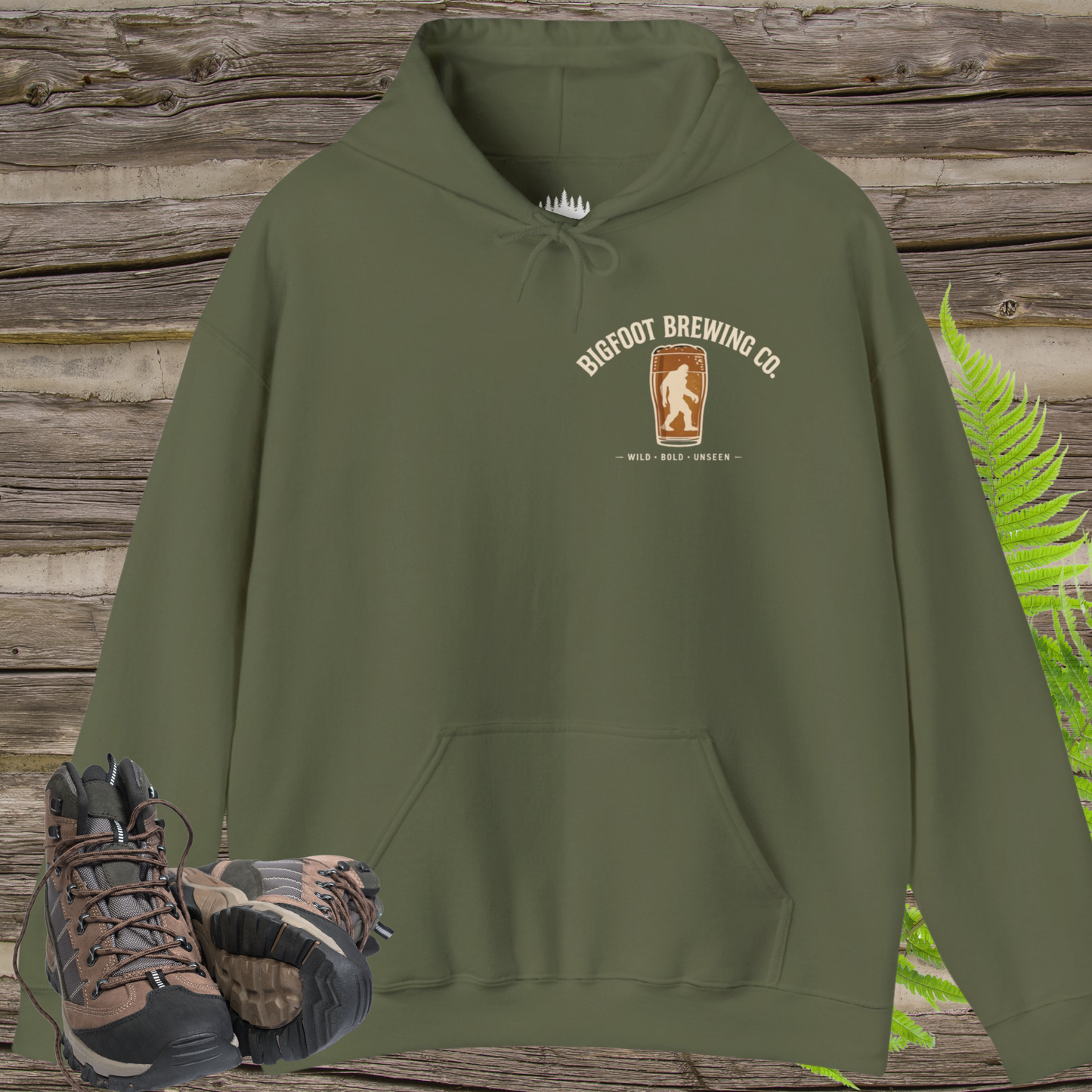 Bigfoot Brewing Co. Heavy Blend Hoodie | Pacific Northwest Craft Beer Cryptid Sweatshirt
