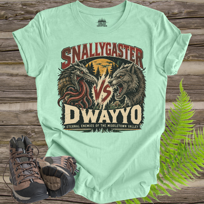 Maryland's Oldest Rivalry T-Shirt – Snallygaster vs. Dwayyo Cryptid Tee