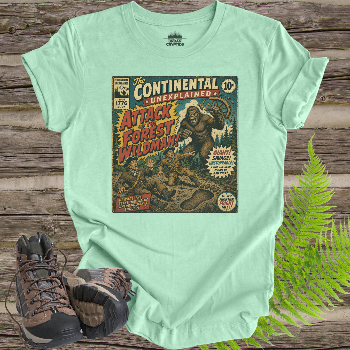 Attack of the Forest Wildman | Vintage Cryptid Comic Book T-Shirt