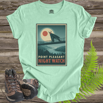 Point Pleasant Night Watch Mothman Vintage Poster T-Shirt