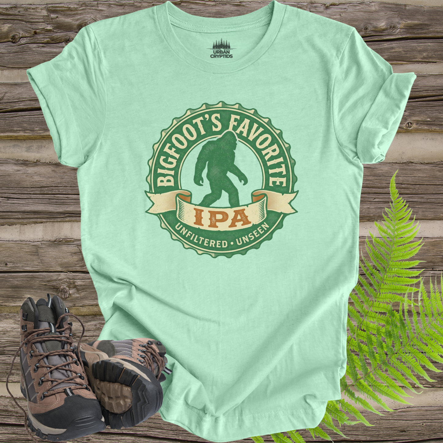 Bigfoot’s Favorite IPA Shirt – Funny Sasquatch Beer T-Shirt, Craft Beer Lover Gift, Cryptid Brewery Tee