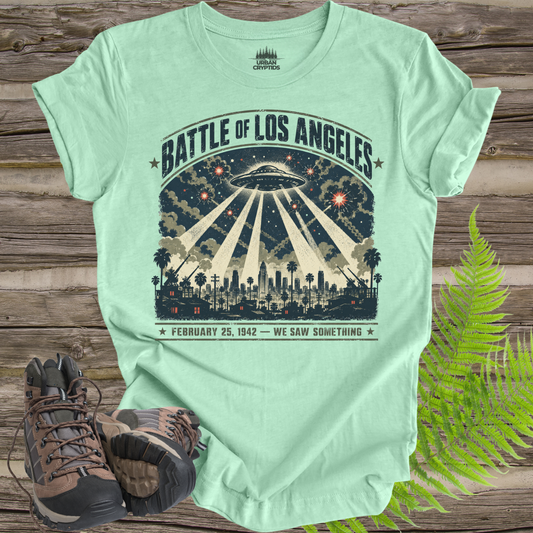 Battle of Los Angeles 1942 UFO T-Shirt – Vintage WWII Alien Encounter Tee