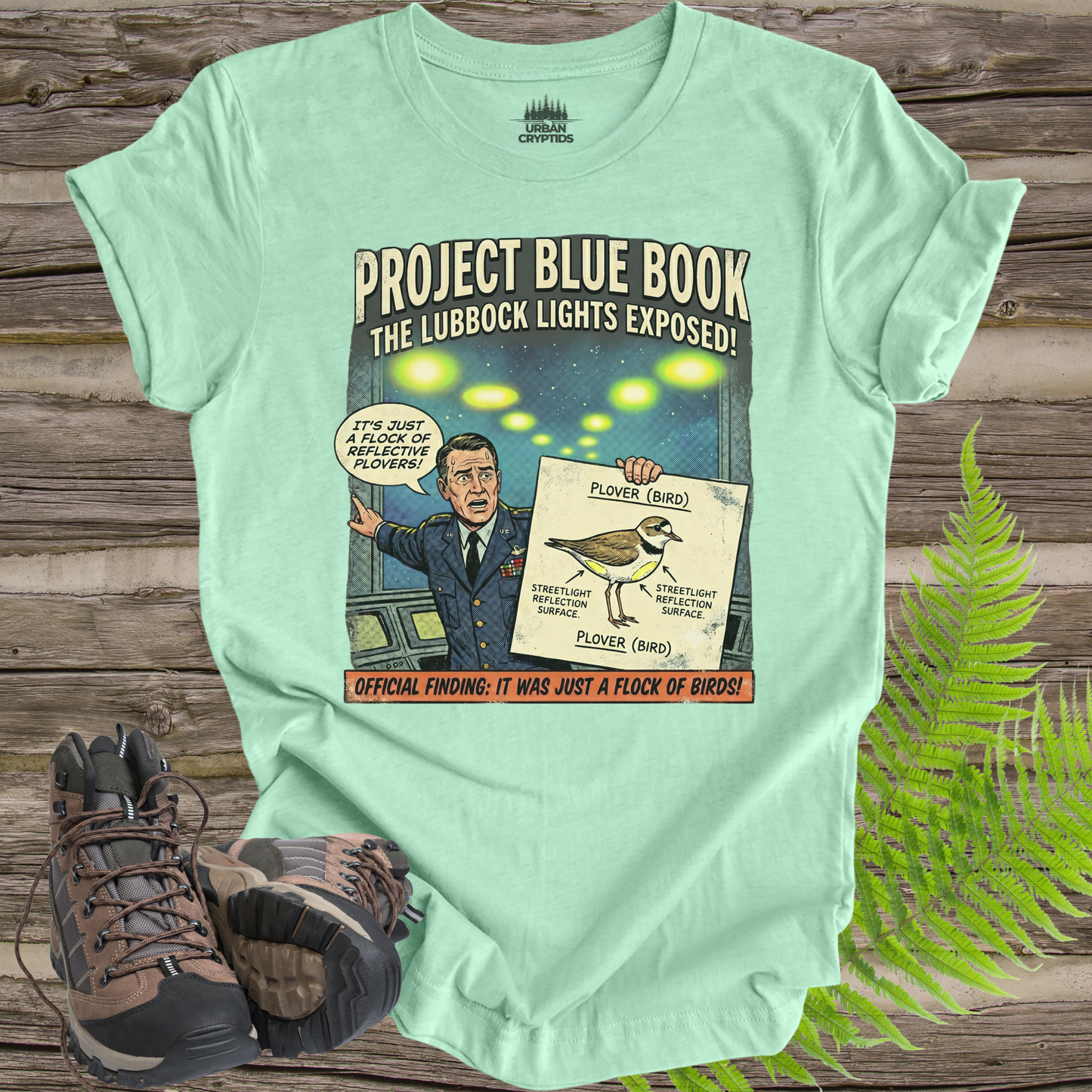 Project Blue Book: The Lubbock Lights Exposed! UFO Comic T-Shirt