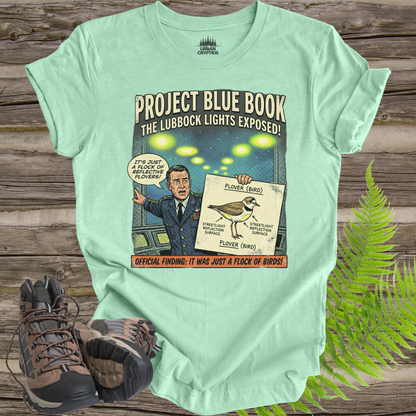 Project Blue Book: The Lubbock Lights Exposed! UFO Comic T-Shirt