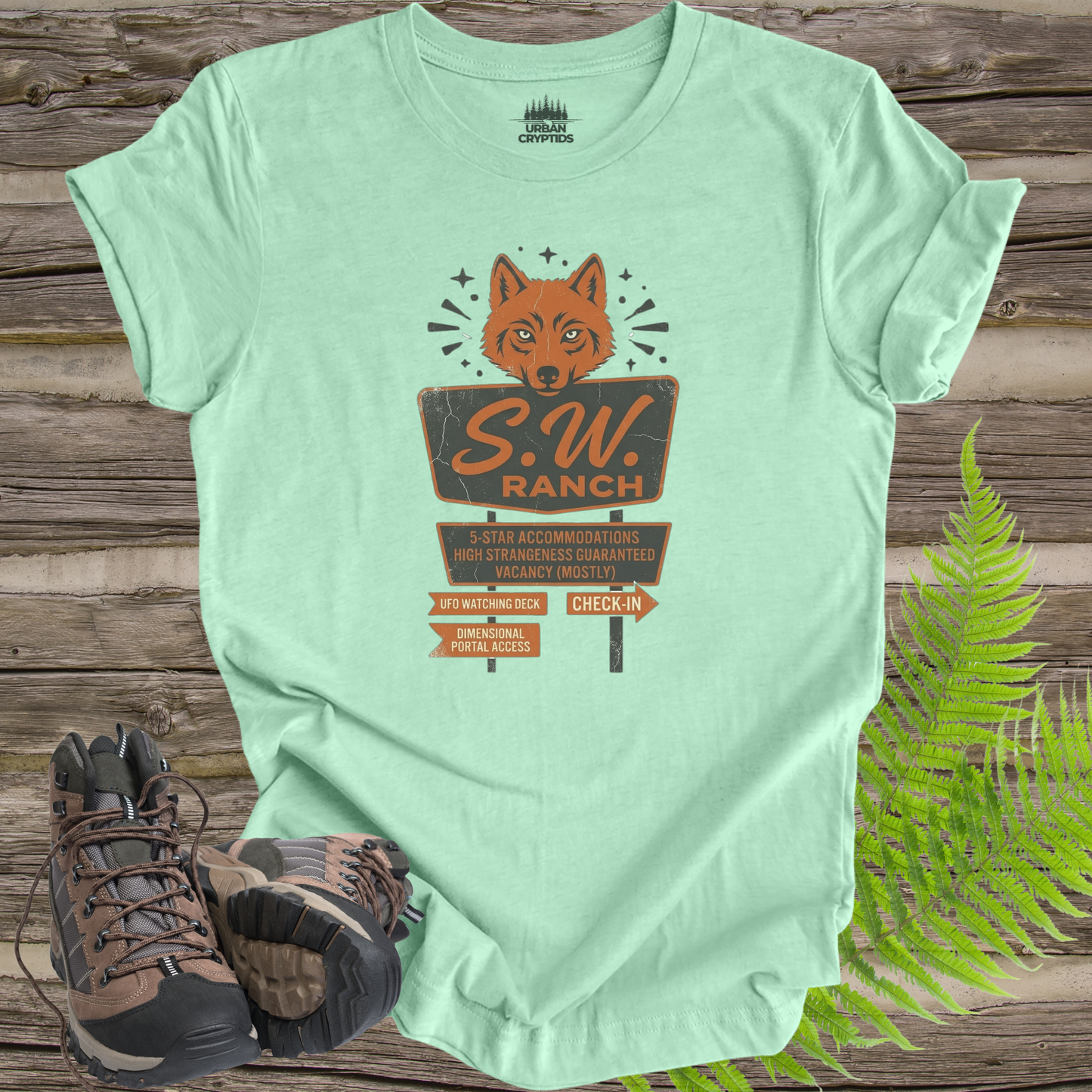Skinwalker Ranch Shirt – S.W. Ranch UFO Tee, Paranormal Desert Sign Shirt, Cryptid Alien T-Shirt
