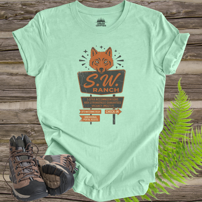 Skinwalker Ranch Shirt – S.W. Ranch UFO Tee, Paranormal Desert Sign Shirt, Cryptid Alien T-Shirt