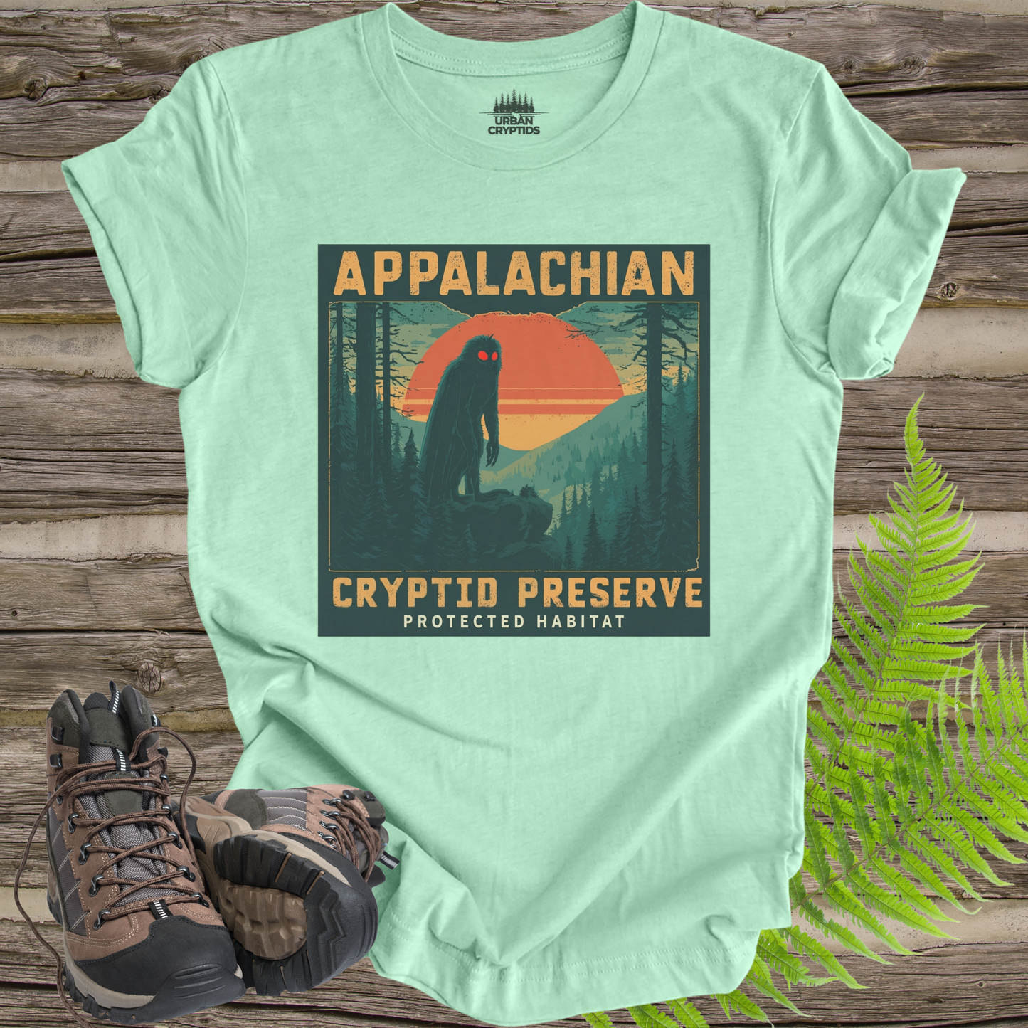 Appalachian Cryptid Preserve Mothman Vintage Outdoor T-Shirt