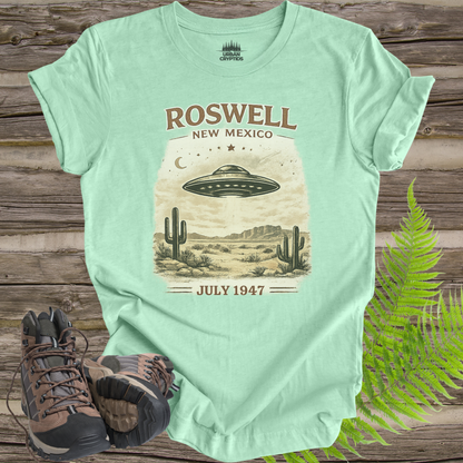 Roswell New Mexico 1947 T-Shirt – Vintage UFO Desert Poster Tee