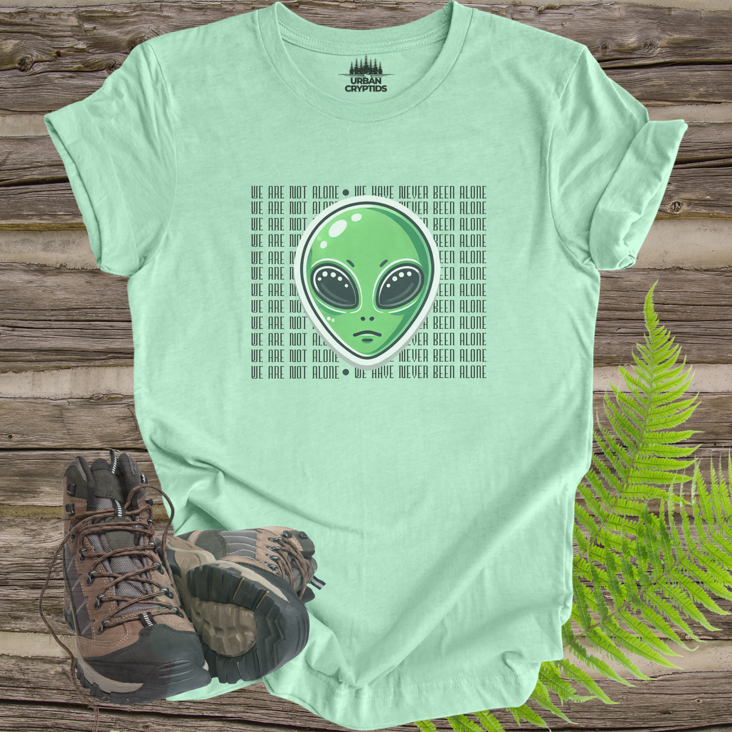 We Are Not Alone Alien T-Shirt | UFO & ET Graphic Tee | Sci-Fi Unisex Shirt