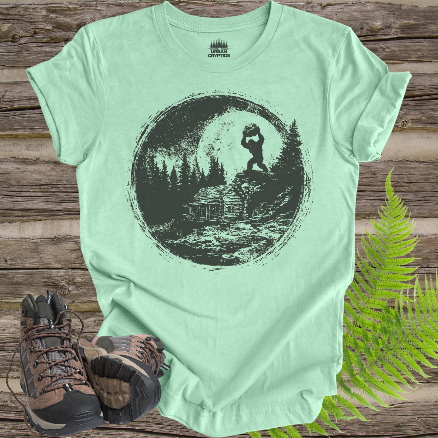 Wildman Chronicles: Moonlit Watcher | Ape Canyon 1924 Bigfoot T-Shirt