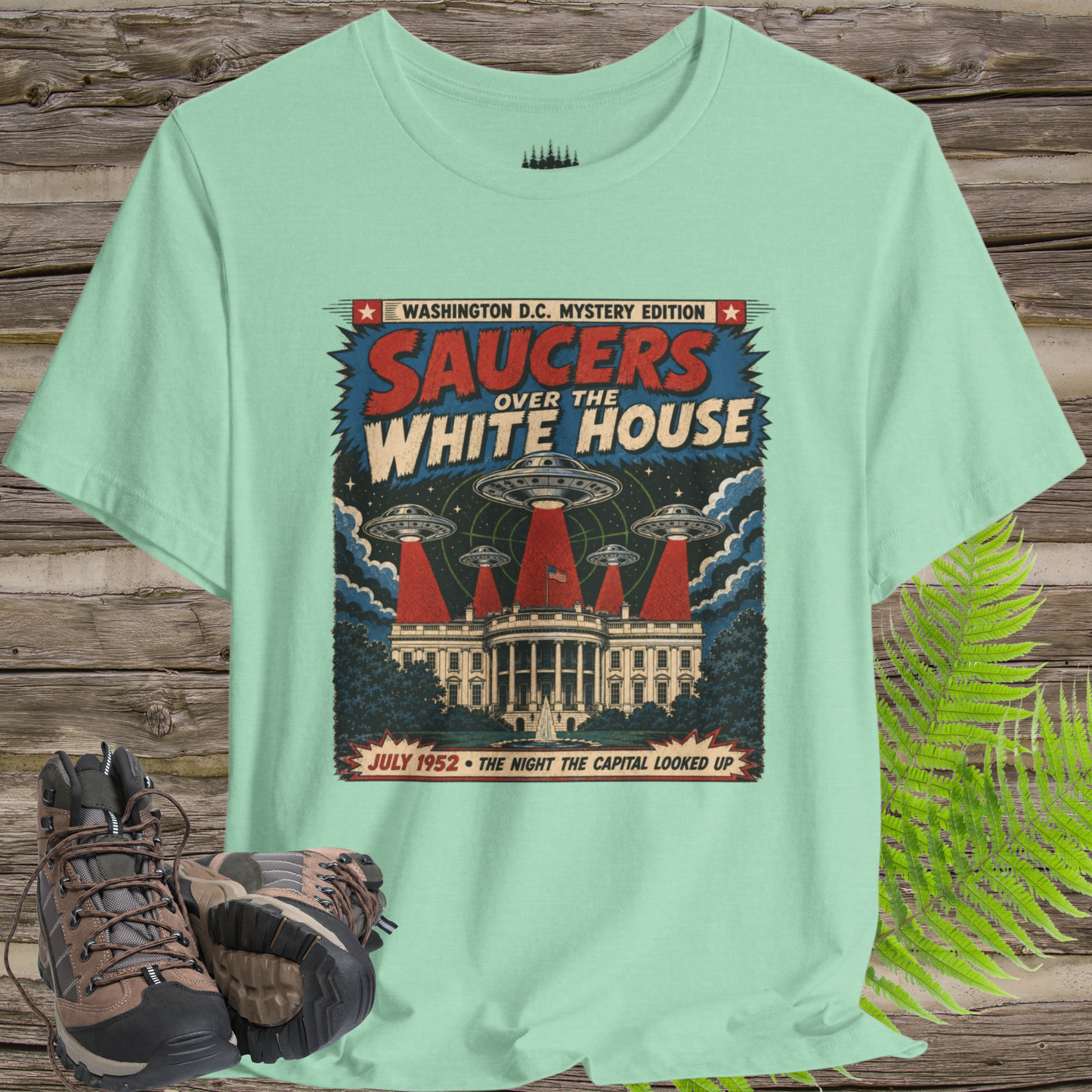 Saucers Over the White House T-Shirt – 1952 Washington UFO Mystery