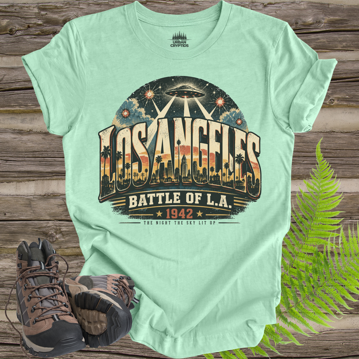 Los Angeles UFO T-Shirt – Battle of L.A. 1942 Vintage California Tee