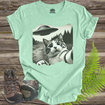 UFO Cat Selfie In Field