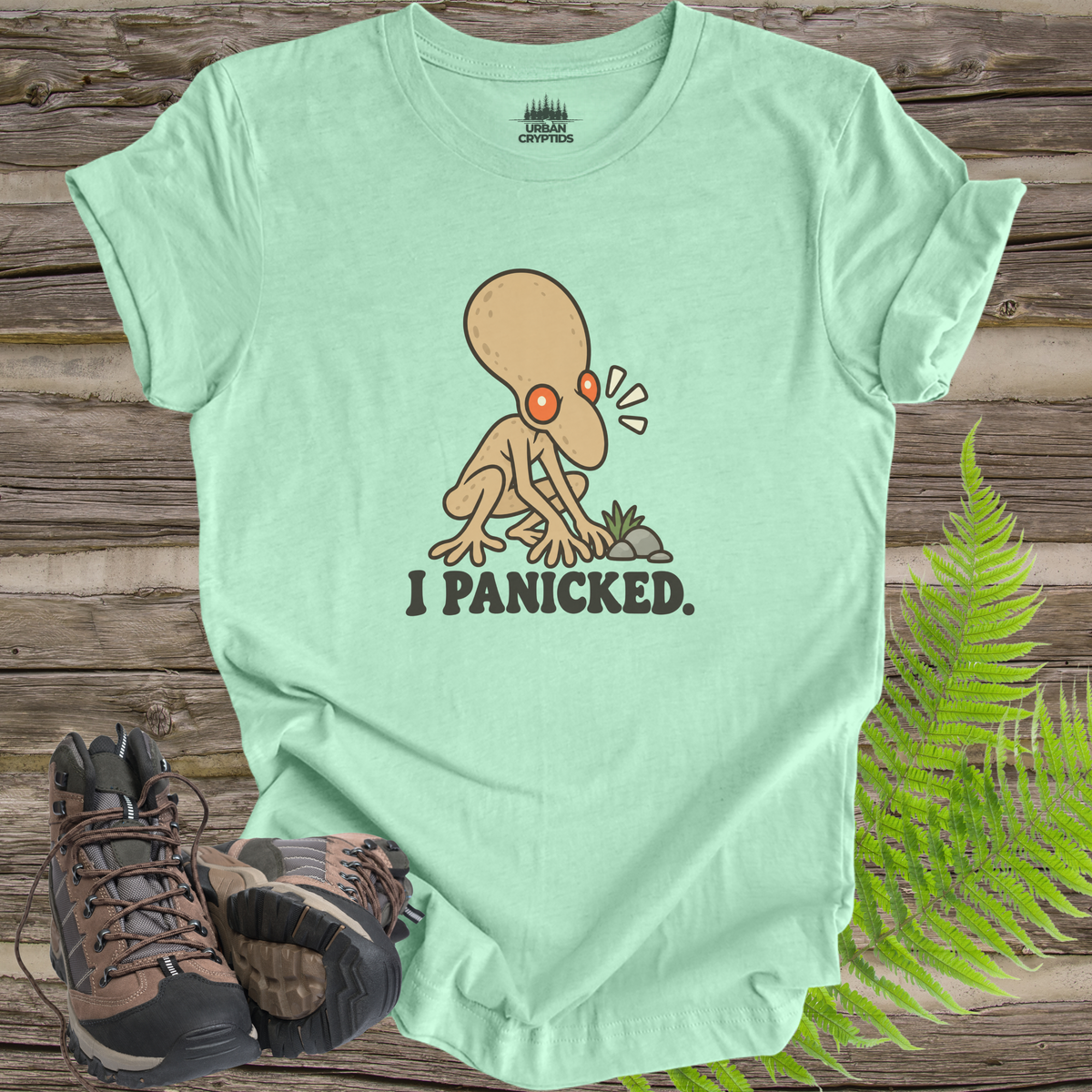 I Panicked Funny Dover Demon Cryptid T-Shirt