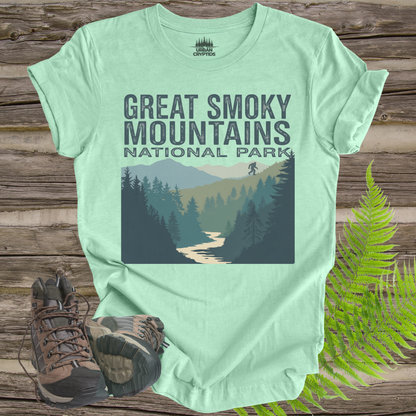 Smoky Mountains Bigfoot Tee – National Park Cryptid Shirt