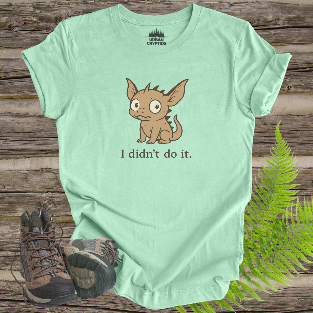 Chupacabra “I Didn’t Do It” Tee – Cute Cryptid Shirt with Funny Paranormal Humor