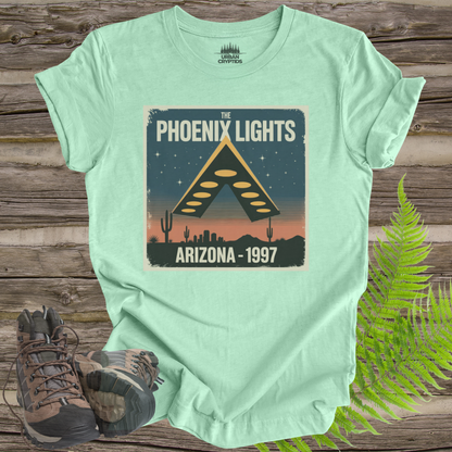 Phoenix Lights 1997 UFO T-Shirt – Arizona Alien & Cryptid Sighting Tee