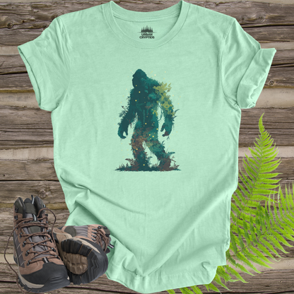 Dark Forest Bigfoot Nature Silhouette Sasquatch Cryptid T-Shirt