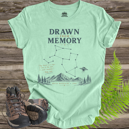 Drawn From Memory Shirt | Betty Hill UFO Encounter Tee | White Mountains 1964 | Vintage Alien Mystery Shirt