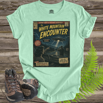 White Mountain Encounter Comic Tee | Betty & Barney Hill UFO Shirt | Vintage Sci-Fi Comic Cover | 1961 New Hampshire Alien Encounter