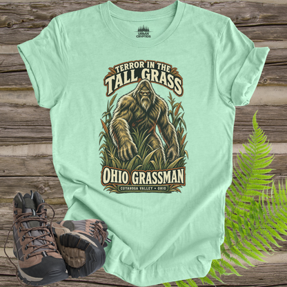 Ohio Grassman T-Shirt – Cuyahoga Valley Bigfoot Cryptid Shirt
