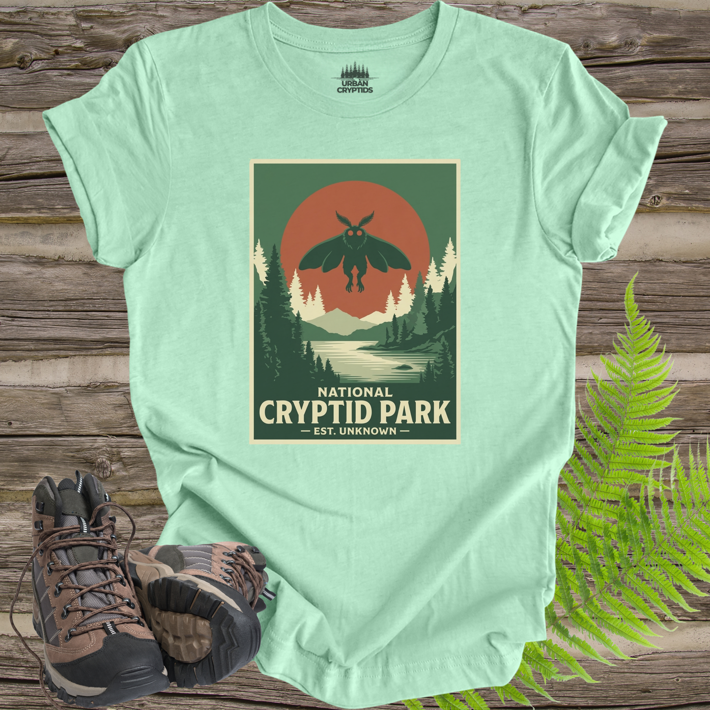National Cryptid Park Mothman Vintage National Park Style T-Shirt