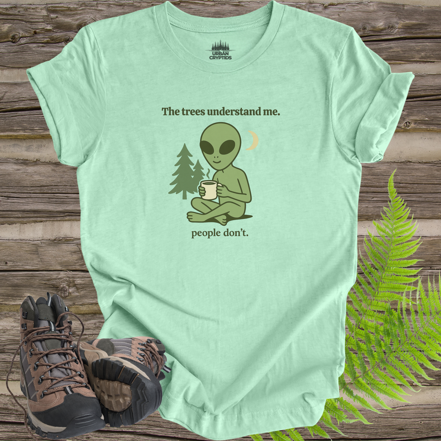 Socially Awkward Alien Tee – Cute Minimal Graphic T-Shirt