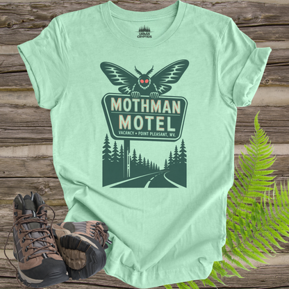 Mothman Motel T-Shirt | Point Pleasant WV Shirt | Vintage Cryptid Tee | Funny Paranormal Shirt | Mothman Graphic
