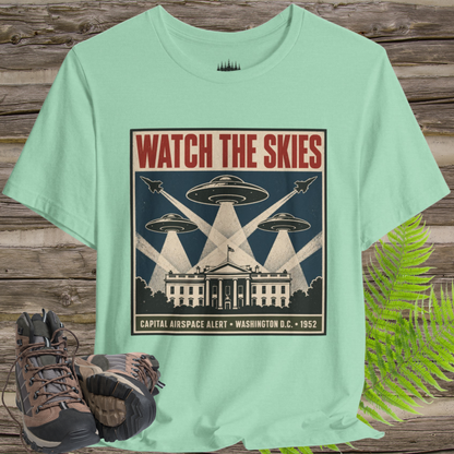 Watch the Skies UFO T-Shirt – 1952 Washington Airspace Alert