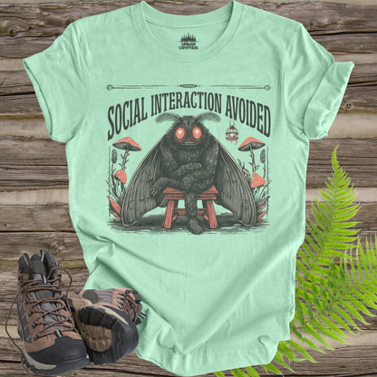 Social Interaction Avoided Funny Mothman Cryptid T-Shirt
