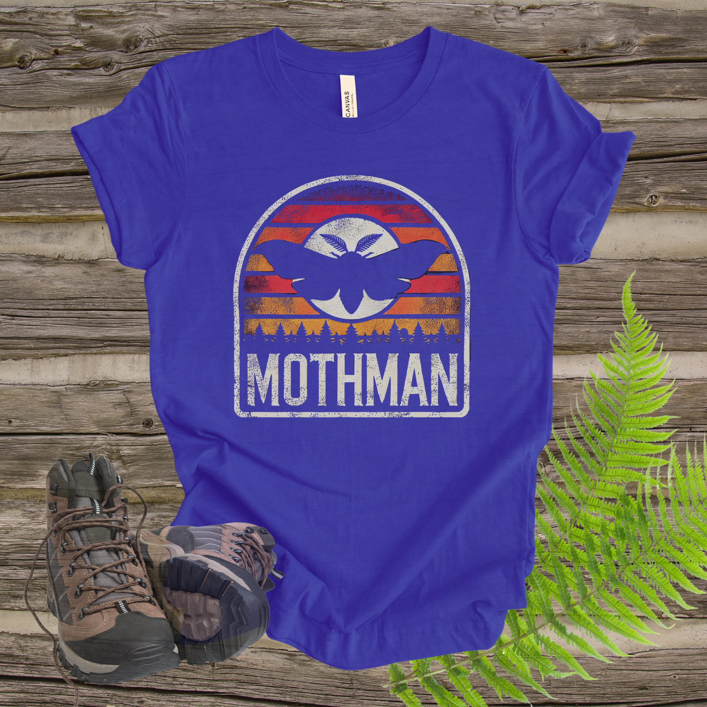 Mothman Tee with Colorful Background