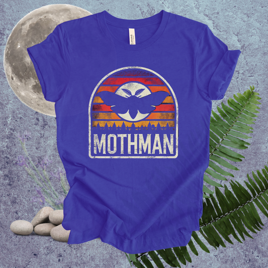 Mothman Tee with Colorful Background