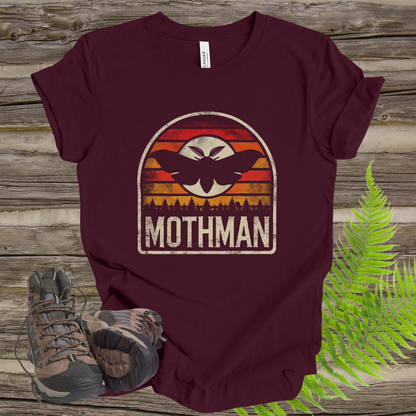 Mothman Tee with Colorful Background