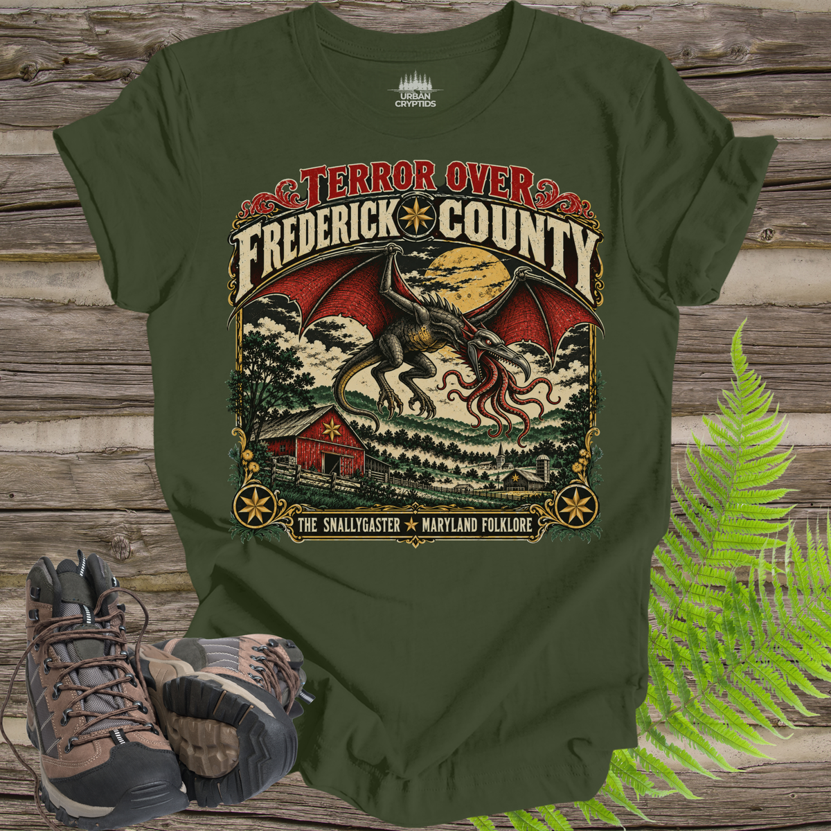 Snallygaster T-Shirt – Frederick County Maryland Cryptid Folklore Tee