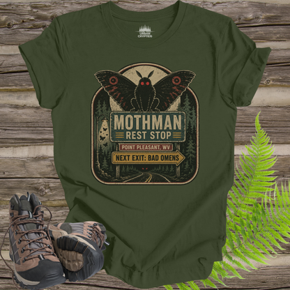 Mothman Rest Stop T-Shirt – Vintage Point Pleasant Cryptid Tee