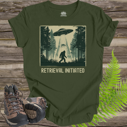 Retrieval Initiated Tee – Bigfoot UFO Abduction Shirt