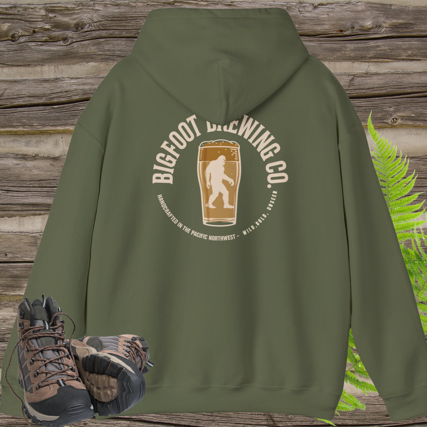 Bigfoot Brewing Co. Heavy Blend Hoodie | Pacific Northwest Craft Beer Cryptid Sweatshirt