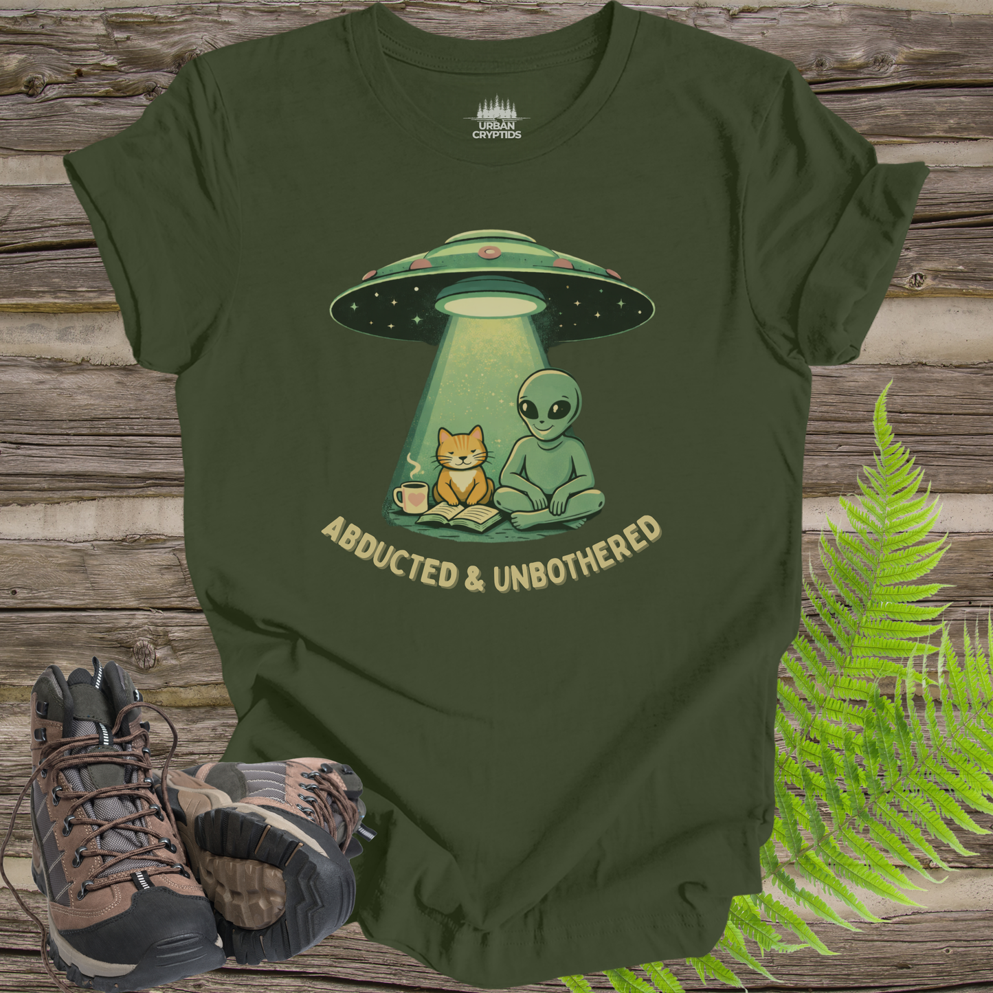 Abducted & Unbothered Alien Cat T-Shirt