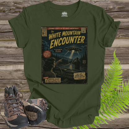 White Mountain Encounter Comic Tee | Betty & Barney Hill UFO Shirt | Vintage Sci-Fi Comic Cover | 1961 New Hampshire Alien Encounter