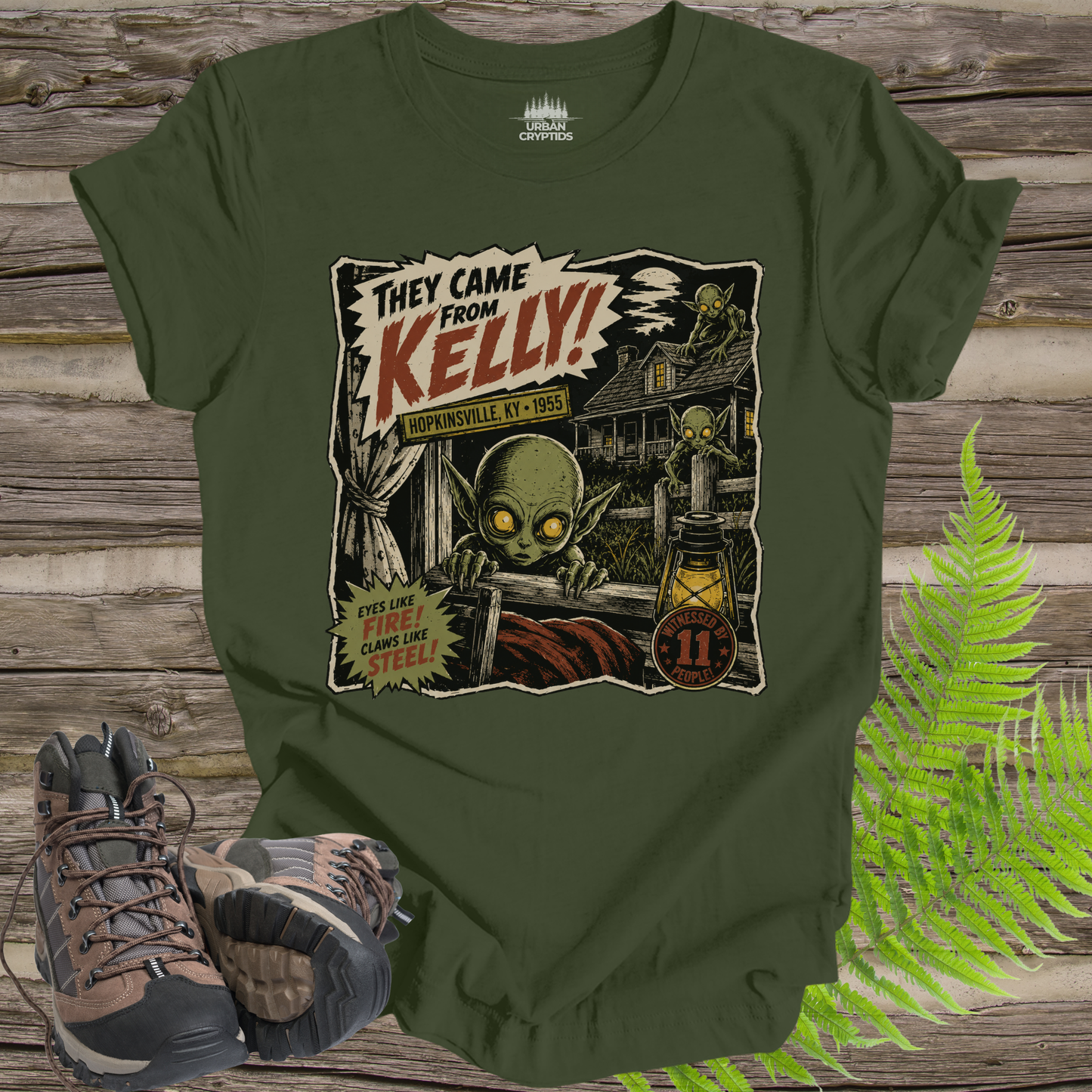 They Came From Kelly! | Vintage 1955 Hopkinsville Goblin Horror Comic T-Shirt